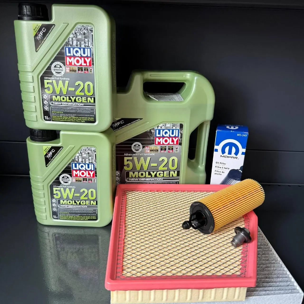 Комплект для ТО Liqui Moly 5w20 Chrysler Pacifica 3.6 17-24 Chrysler Voyager 3.6 20-24 (Масло 4+1+1, фільтр масляний, фільтр