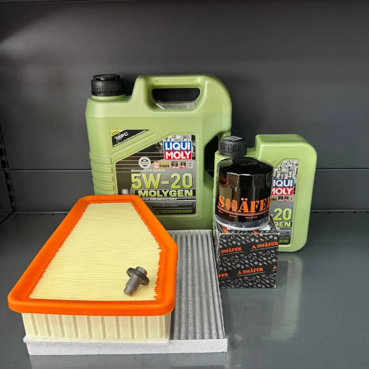 Комплект для ТО Liqui Moly 5w20 Jeep Cherokee рест 2018+ 2.4 (Масло 4л+1л, фільтр масляний, фільтр повітряний, фільтр салону