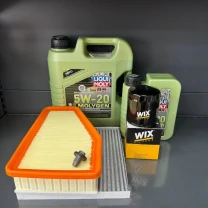 Комплект для ТО Liqui Moly 5w20 Jeep Cherokee рест 2018+ 2.4 (Масло 4л+1л, фільтр масляний, фільтр повітряний, фільтр салону