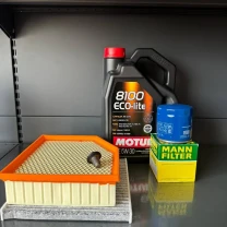 Комплект для ТО MOTUL Eco-Lite 5w30 DODGE DART 2.0/2.4 (Масло, фільтр масляний, фільтр повітряний, фільтр салону вугільний, зливна
