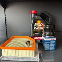 Комплект для ТО MOTUL Eco-Lite 5w30 DODGE DART 2.0/2.4 (Масло, фільтр масляний, фільтр повітряний, фільтр салону вугільний, зливна