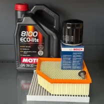 Комплект для ТО MOTUL Eco-Lite 0w20 DODGE DART 2.0/2.4 (Масло, фільтр масляний, фільтр повітряний, фільтр салону вугільний, зливна