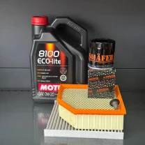 Комплект для ТО MOTUL Eco-Lite 0w20 DODGE DART 2.0/2.4 (Масло, фільтр масляний, фільтр повітряний, фільтр салону вугільний, зливна