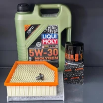 Комплект для ТО  Liqui Moly 5w30 DODGE DART 2.0/2.4 (Масло, фільтр масляний, фільтр повітряний, фільтр салону вугільний, зливна