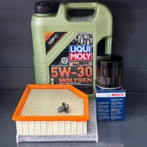 Комплект для ТО  Liqui Moly 5w30 DODGE DART 2.0/2.4 (Масло, фільтр масляний, фільтр повітряний, фільтр салону вугільний, зливна