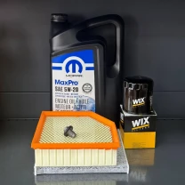 Комплект для ТО Mopar 5w20 DODGE DART 2.0/2.4 (Масло, фільтр масляний, фільтр повітряний, фільтр салону вугільний, зливна кришка)