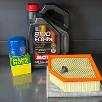Комплект для ТО Motul   5w20 DODGE DART 2.0/2.4 (Масло, фільтр масляний, фільтр повітряний, фільтр салону вугільний, зливна