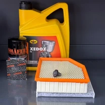 Комплект для ТО  KROON OIL 5w30 DODGE DART 2.0/2.4 (Масло, фільтр масляний, фільтр повітряний, фільтр салону вугільний, зливна