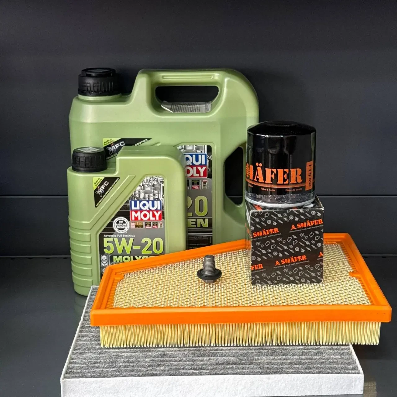 Комплект для ТО Jeep Grand Cherokee WL 2.0  Liqui Moly 5w20 (Масло 4л+1л, фільтр масляний, фільтр повітряний, фільтр салону