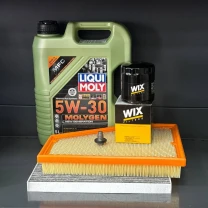 Комплект для ТО Jeep Grand Cherokee WL 2.0  Liqui Moly 5w30 (Масло, фільтр масляний, фільтр повітряний, фільтр салону вугільний,