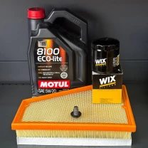 Комплект для ТО Jeep Grand Cherokee WL 2.0  Motul 5w20 (Масло, фільтр масляний, фільтр повітряний, фільтр салону вугільний, зливна
