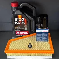Комплект для ТО Jeep Grand Cherokee WL 2.0  Motul 0w20 (Масло, фільтр масляний, фільтр повітряний, фільтр салону вугільний, зливна