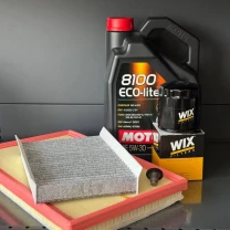 Комплект для ТО MOTUL Eco-Lite 5w30 Dodge Hornet 2.0 Jeep Compass 2.0 2023  (Масло, фільтр масляний, фільтр повітряний, фільтр