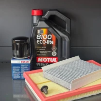 Комплект для ТО MOTUL Eco-Lite 5w20 Dodge Hornet 2.0 Jeep Compass 2.0 2023  (Масло, фільтр масляний, фільтр повітряний, фільтр