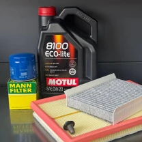 Комплект для ТО MOTUL Eco-Lite 0w20 Dodge Hornet 2.0 Jeep Compass 2.0 2023  (Масло, фільтр масляний, фільтр повітряний, фільтр
