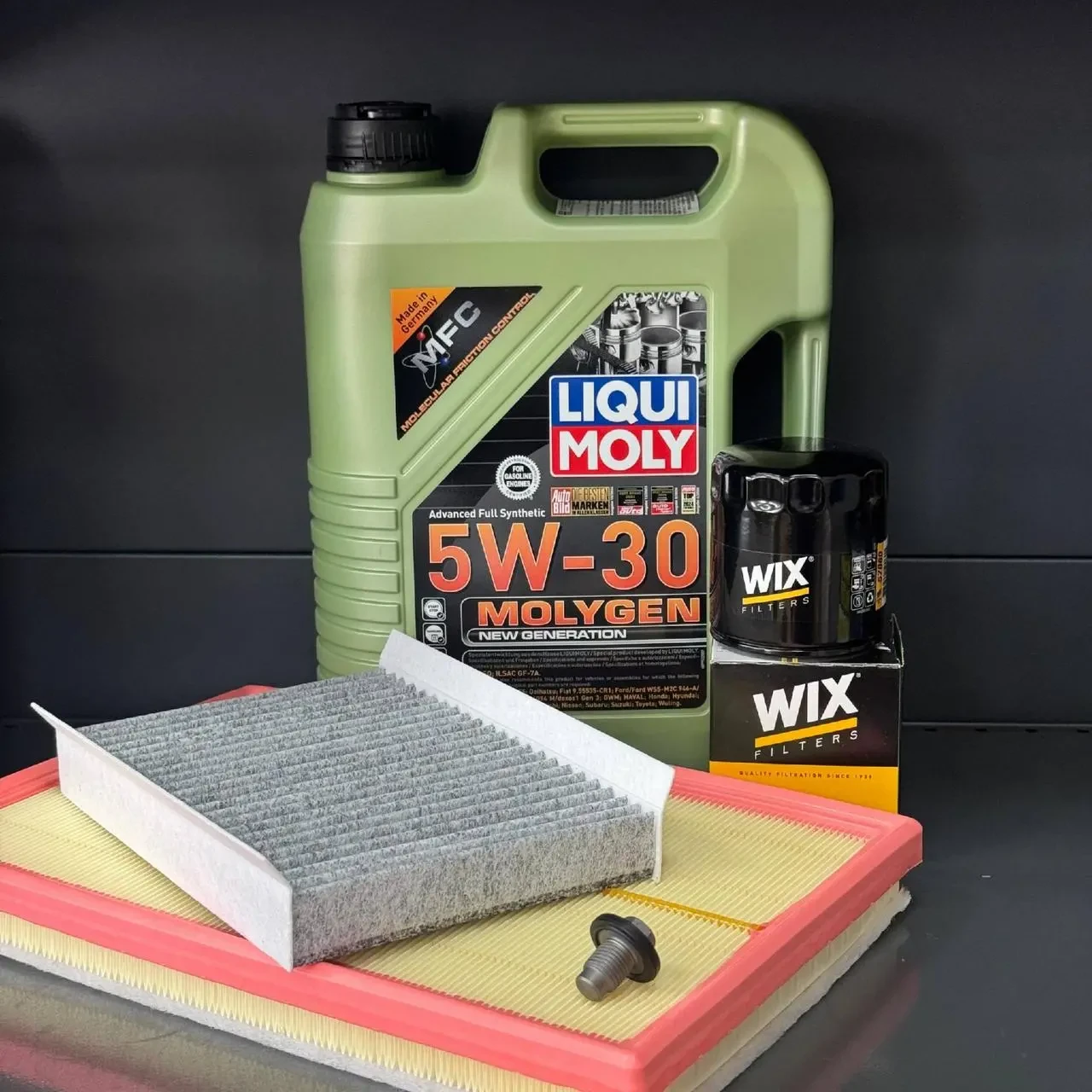 Комплект для ТО Liqui moly 5w30 Dodge Hornet 2.0 Jeep Compass 2.0 2023 (Масло, фільтр масляний, фільтр повітряний, фільтр салону