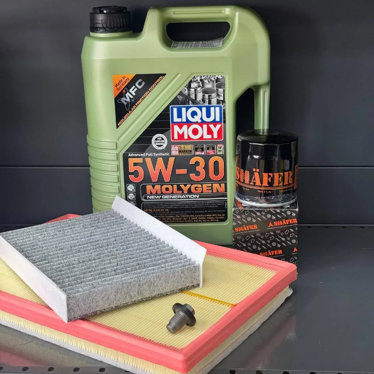 Комплект для ТО Liqui moly 5w30 Dodge Hornet 2.0 Jeep Compass 2.0 2023 (Масло, фільтр масляний, фільтр повітряний, фільтр салону