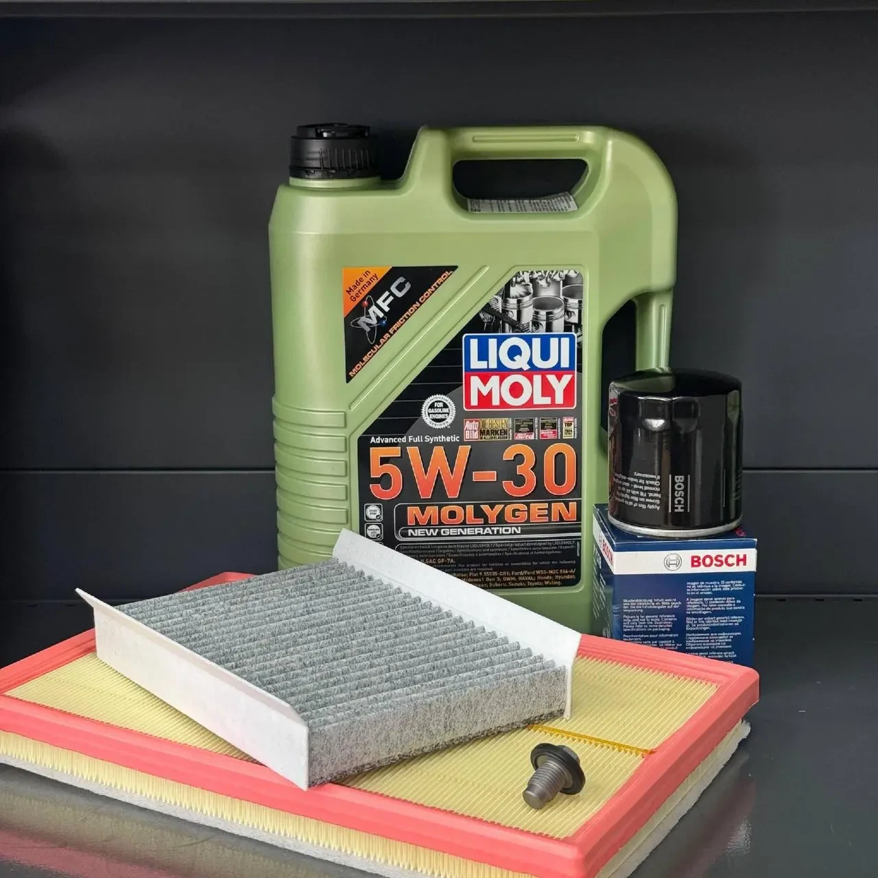 Комплект для ТО Liqui moly 5w30 Dodge Hornet 2.0 Jeep Compass 2.0 2023 (Масло, фільтр масляний, фільтр повітряний, фільтр салону
