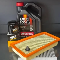 Комплект для ТО Motul 0w20 CHRYSLER 200 2.4 (Масло, фільтр масляний, фільтр повітряний, фільтр салону вугільний, зливна кришка)