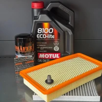 Комплект для ТО Motul 0w20 CHRYSLER 200 2.4 (Масло, фільтр масляний, фільтр повітряний, фільтр салону вугільний, зливна кришка)