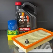 Комплект для ТО Motul 5w20 CHRYSLER 200 2.4 (Масло, фільтр масляний, фільтр повітряний, фільтр салону вугільний, зливна кришка)