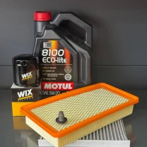 Комплект для ТО Motul 5w20 CHRYSLER 200 2.4 (Масло, фільтр масляний, фільтр повітряний, фільтр салону вугільний, зливна кришка)