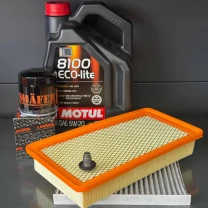 Комплект для ТО Motul 5w20 CHRYSLER 200 2.4 (Масло, фільтр масляний, фільтр повітряний, фільтр салону вугільний, зливна кришка)