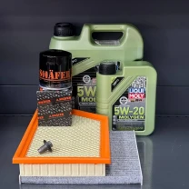 Комплект для ТО Liqui Moly 5w20 Jeep Cherokee до рест -2018 2.4 (Масло 4+1, фільтр масляний, фільтр повітряний, фільтр салону