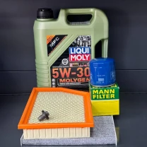 Комплект для ТО Liqui Moly 5w30 Jeep Cherokee до рест -2018 2.4 (Масло, фільтр масляний, фільтр повітряний, фільтр салону