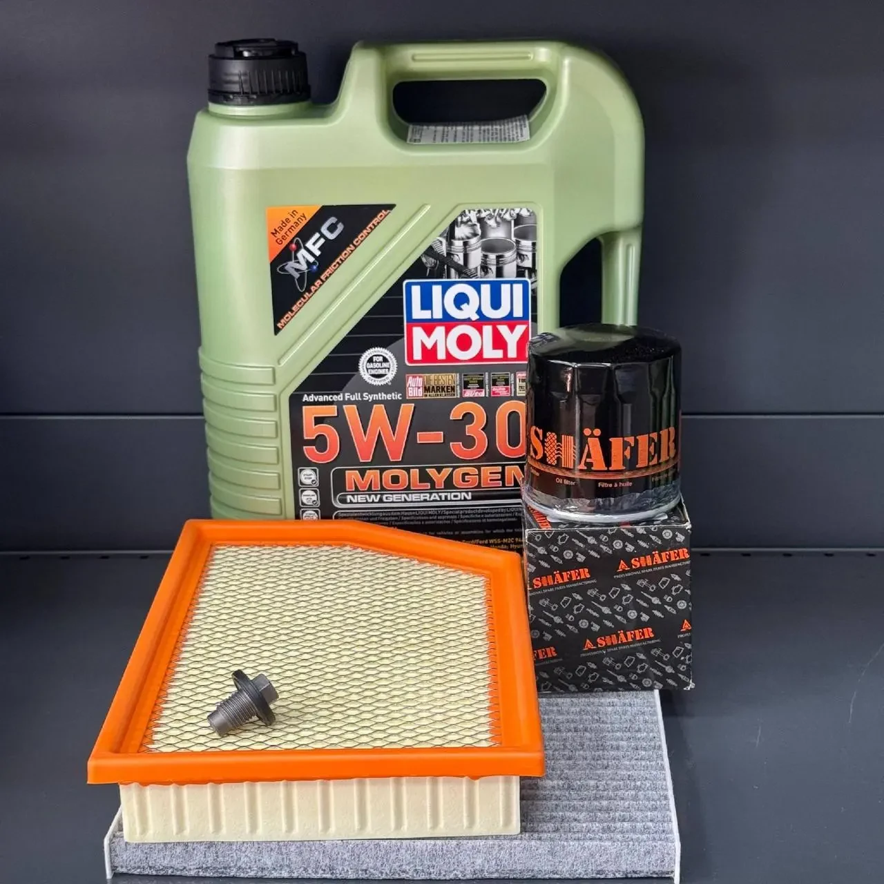 Комплект для ТО Liqui Moly 5w30 Jeep Cherokee до рест -2018 2.4 (Масло, фільтр масляний, фільтр повітряний, фільтр салону