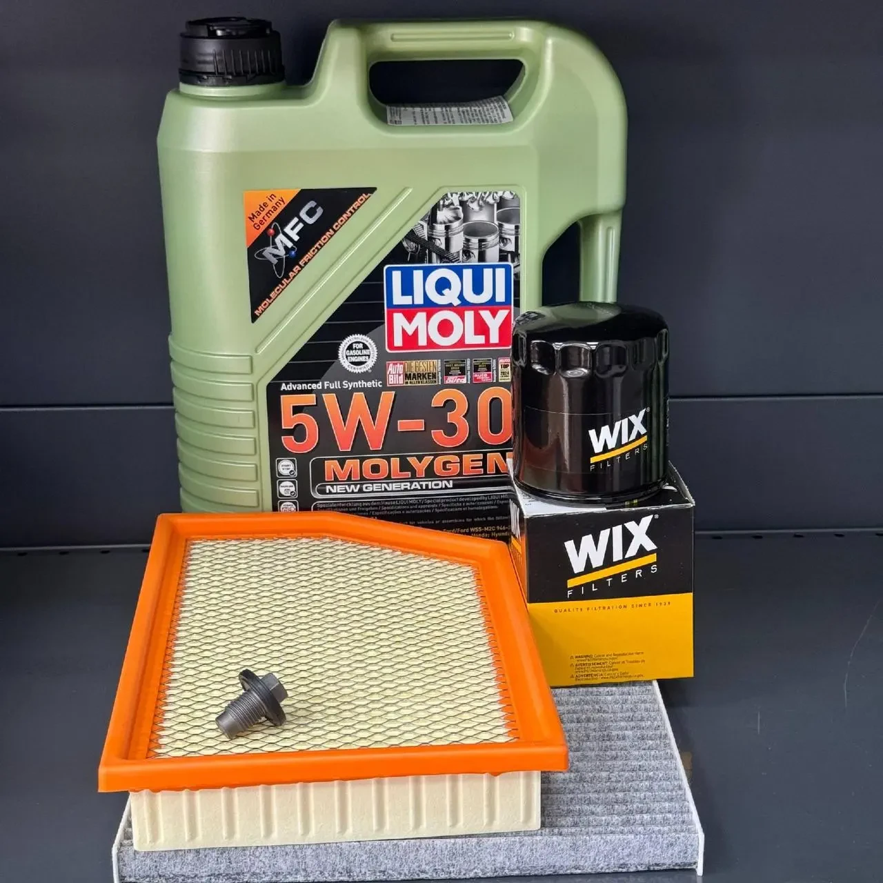 Комплект для ТО Liqui Moly 5w30 Jeep Cherokee до рест -2018 2.4 (Масло, фільтр масляний, фільтр повітряний, фільтр салону
