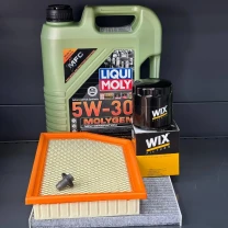 Комплект для ТО Liqui Moly 5w30 Jeep Cherokee до рест -2018 2.4 (Масло, фільтр масляний, фільтр повітряний, фільтр салону