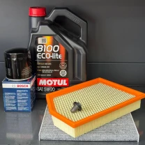 Комплект для Motul 5w20 Jeep Cherokee до рест -2018 2.4 (Масло, фільтр масляний, фільтр повітряний, фільтр салону вугільний,