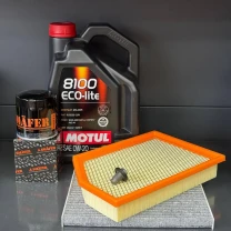 Комплект для Motul 0w20 Jeep Cherokee до рест -2018 2.4 (Масло, фільтр масляний, фільтр повітряний, фільтр салону вугільний,