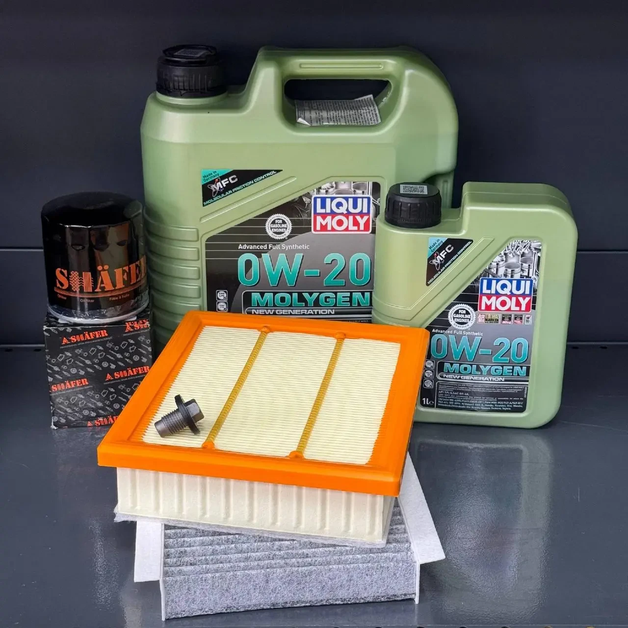 Комплект для ТО  Liqui Moly 0w20 Jeep Compass / Jeep Renegade / Fiat 500X / Dodge ProMaster / Alfa Romeo Tonale (Масло 4л+1л,