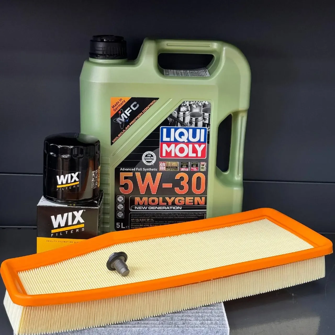 Комплект для ТО Liqui Moly 5w30 Jeep Cherokee рест 2018+ 2.0 (Масло, фільтр масляний, фільтр повітряний, фільтр салону вугільний,