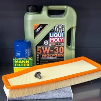 Комплект для ТО Liqui Moly 5w30 Jeep Cherokee рест 2018+ 2.0 (Масло, фільтр масляний, фільтр повітряний, фільтр салону вугільний,