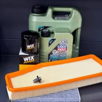 Комплект для ТО Liqui Moly 0w20 Jeep Cherokee рест 2018+ 2.0 (Масло 4+1, фільтр масляний, фільтр повітряний, фільтр салону