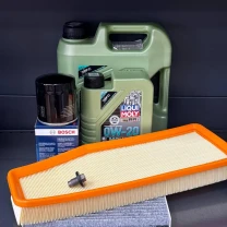 Комплект для ТО Liqui Moly 0w20 Jeep Cherokee рест 2018+ 2.0 (Масло 4+1, фільтр масляний, фільтр повітряний, фільтр салону