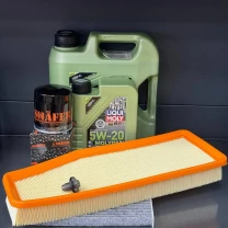 Комплект для ТО Liqui Moly 5w20 Jeep Cherokee рест 2018+ 2.0 (Масло 4+1, фільтр масляний, фільтр повітряний, фільтр салону
