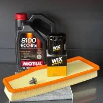 Комплект для Motul 0w20 Jeep Cherokee рест 2018+ 2.0 (Масло, фільтр масляний, фільтр повітряний, фільтр салону вугільний, зливна