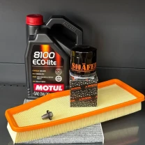 Комплект для Motul 0w20 Jeep Cherokee рест 2018+ 2.0 (Масло, фільтр масляний, фільтр повітряний, фільтр салону вугільний, зливна
