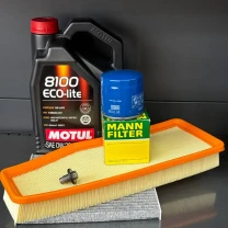 Комплект для Motul 0w20 Jeep Cherokee рест 2018+ 2.0 (Масло, фільтр масляний, фільтр повітряний, фільтр салону вугільний, зливна