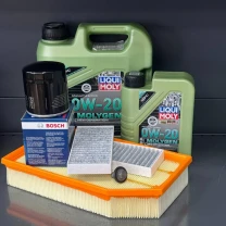 Комплект для ТО Liqui Moly 0w20 Jeep Wrangler 2.0 2018 (Масло 4+1, фільтр масляний, фільтр повітряний, фільтр салону вугільний,