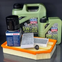 Комплект для ТО Liqui Moly 5w20 Jeep Wrangler 2.0 2018 (Масло 4+1, фільтр масляний, фільтр повітряний, фільтр салону вугільний,