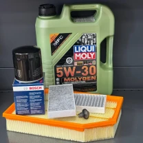 Комплект для ТО Liqui Moly 5w30 Jeep Wrangler 2.0 2018 (Масло, фільтр масляний, фільтр повітряний, фільтр салону вугільний, зливна
