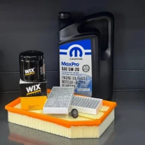 Комплект для ТО Mopar  5w20 Jeep Wrangler 2.0 2018 (Масло, фільтр масляний, фільтр повітряний, фільтр салону вугільний, зливна