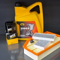 Комплект для ТО KROON OIL 0w20 Jeep Wrangler 2.0 2018 (Масло, фільтр масляний, фільтр повітряний, фільтр салону вугільний, зливна