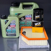 Комплект для ТО Liqui Moly  0w20 DODGE DART 2.0/2.4 (Масло 4+1, фільтр масляний, фільтр повітряний, фільтр салону вугільний,