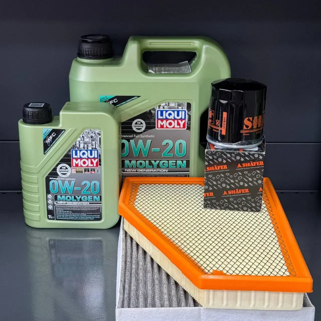 Комплект для ТО Jeep Grand Cherokee WL 2.0  Liqui Moly 0w20 (Масло 4+1, фільтр масляний, фільтр повітряний, фільтр салону